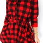 2017 Women\'s Plaid Spring Summer Dresses High Auality Casual Dress Long Sleeve Turn Down Collar Dre