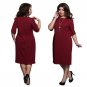 5XL 6XL Large Size 2017Blue Red Green Straight Dresses Plus Size Women Clothing Vestidos Summer Dre