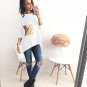Nice Breif T-Shirts Women\'s Asymmetric O Neck Long Bottoming Tunic T Shirts with Sequined Tshirts T