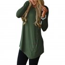 Female Irregular Blouses 2017 Tunic Shirt Autumn Winter Women Long Sleeve Shirts Loose Botton Solid 