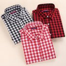 Dioufond Women\'s Plaid Blouse Cotton Women Long Sleeve Tops Ladies Red Plaid Shirt Female Plaid Wom