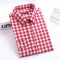 Dioufond Women\'s Plaid Blouse Cotton Women Long Sleeve Tops Ladies Red Plaid Shirt Female Plaid Wom