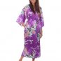Brand New Black Women Silk Kimono Robes Long Sexy Nightgown Vintage Printed Night Gown Flower Plus S