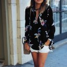 Plus Size Blusas Women Floral Printing Blouse Spring Autumn Style Ladies Long Sleeve V neck Loose Sh