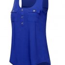Plus Size 6XL Women Tops New Fashion 2017 Summer Sleeveless Vintage Chiffon T Shirts Solid Color 5XL
