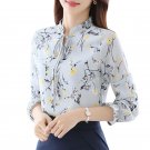 Blusas Women Tops Blouses Ladies Chiffon Long Sleeve Floral Shirt Women Slim Camisas Mujer Plus Size