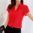 Hot Summer Autumn 2017 Plus Size 3XL White Shirt Female Big Sizes Short Sleeve Shirt Fashion Bodycon