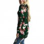 Autumn Women Casual Outwear Boho Irregular Long Sleeve Wrap Cardigans Loose Floral Print Basic Coats