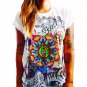 CDJLFH 2017 Summer Top Shirts Women T Shirt Graffiti Print Tshirt Plus Size T-shirt Tees Tops Fashio
