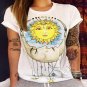 CDJLFH 2017 Summer Top Shirts Women T Shirt Graffiti Print Tshirt Plus Size T-shirt Tees Tops Fashio