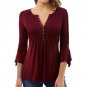 Korea Style Women Blouse Shirts 2017 Elegant Ruffles Women Tops Plus Size Flare Sleeve Solid Casual