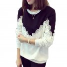 Hoody Women Spring Autumn Loose Lace Thin Sweatshirt Pullover Fashion Casual hoodie Moleton Coat Plu