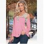 Plus Size M-5xl New Woman T-shirt Loose V-neck Sexy Long Sleeve T-shirts Fashion Strapless Lace Stit