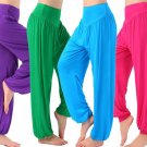 New Women casual harem pants high waist dance pants dance club wide leg loose long bloomers trousers