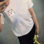 H149 Funny Middle Finger White Cat in Pocket T-shirts Harajuku Short Sleeve T Shirt Women Plus Size