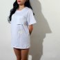 H149 Funny Middle Finger White Cat in Pocket T-shirts Harajuku Short Sleeve T Shirt Women Plus Size