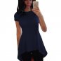 9 Colors S-4XL Celmia Plus Size Blusas 2018 Spring Tops Women Short Sleeve Blouse Sexy Tunic Peplum