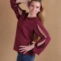 Hot Sale Fashion Plus Size Multi-style Women\'s Solid Loose O-Neck Chiffon Shirt  Long Sleeved  Cand