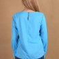 Hot Sale Fashion Plus Size Multi-style Women\'s Solid Loose O-Neck Chiffon Shirt  Long Sleeved  Cand