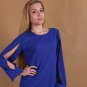 Hot Sale Fashion Plus Size Multi-style Women\'s Solid Loose O-Neck Chiffon Shirt  Long Sleeved  Cand