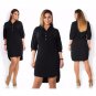 Big Size 2018 New Summer Dresses Fashion Women Irregular Casual Black Mini Shirt Dress Plus Size Wom