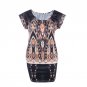 EIFFTER Summer Women Dress New Casual Ladies O-neck Short Sleeve Print Sexy Mini Bodycon Dresses Plu