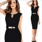 wholesale Drop shipping latest design 2017 new girl plus size fashion black Vestido v neck pencil s