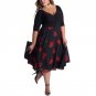 Sexy Women Floral Print Short Sleeve Dress V-neck Evening Party Sundress Dresses Plus Size 5XL JL