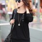 Blouse Women blouses Winter Top BTS 2018 With Buttons Long Sleeve O-neck Cotton Loose Shirt Batwing