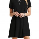 2017 Summer Fashion Sexy A-Line T Shirt Women Tops Blusas Harajuku Solid Casual Loose T-shirt Plus S