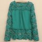 Plus Size 4XL 5XL 2015 new Spring Autumn  women long-sleeved chiffon blouse hollow flower Lace Blous
