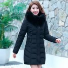 Women Parkas 2017 New Winter Thick Long Jackets Ladies Faxu Fur Collar Hooded Warm Cotton Coat Plus 