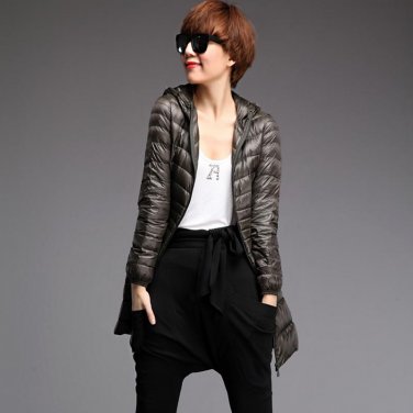 S-2XL New Nice Winter Jacket Women Solid Color Slim Long Winter Coat Women Outerwear Parka Plus Size