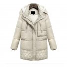 Hot Sale Autumn And Winter Womens Long Duck Down Coats Jacket Wool Goose Light Feather Snow Coat Plu
