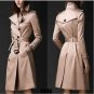 British Style Trench Coat For Women 2016 New Women\'s Coats Autumn Double Button Over Coat Long Plus