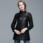 S-4XL Winter thin down coat female light ultra-thin plus big size women lady slim casual warm coat o