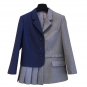 TWOTWINSTYLE Ruffles Patchwork Plus Big Size Blazer Women Autumn Three Quarter Sleeve Coat Famale Ir
