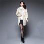 Plus size S-5XL 2017 spring snowflake embroidered Trench coat women o-Neck jacquard outerwear women\