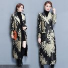 Hodisytian Autumn Fashion Women Trench Coat Full Sleeve Loose X-long Thin Windbreaker Outerwear Embr