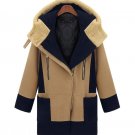 Sdayst Brand Autumn And Winter Hoodie Coats Women Woolen jacket Patchwork Oversized outerwear Clothe