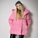 Warm Casual Pink Snow Outwear  Winter Jackets Women Down Parkas Loose Fit Plus Size Hooded Coats Med