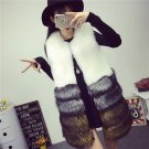 XS-3XL plus size Winter New fashion brand Fake fox fur jacket women\'s warm stitching color thicker 