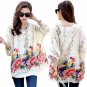 clothes Batwing Dolman Sleeve Chiffon Boho Loose blusas feminino