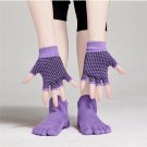Yoga Socks and Gloves Set Non Slip Grip with Silicone Dots