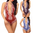 Women\'s Lingerie Bodysuit Deep V Teddy Lingerie One Piece Lace Babydoll