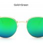 Classic Vintage Small Round Sunglasses Retro Men Women Brand Designer Metal Pink Mirror Sun Glasses