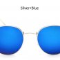Classic Vintage Small Round Sunglasses Retro Men Women Brand Designer Metal Pink Mirror Sun Glasses