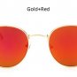 Classic Vintage Small Round Sunglasses Retro Men Women Brand Designer Metal Pink Mirror Sun Glasses