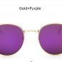 Classic Vintage Small Round Sunglasses Retro Men Women Brand Designer Metal Pink Mirror Sun Glasses