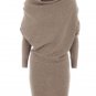 Pure Color Turtleneck Long Sleeve Women\'s Sweater Dress
